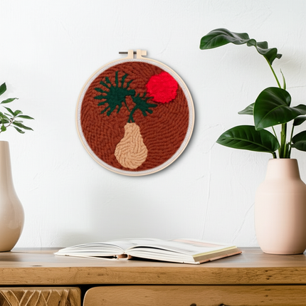 Diy Punch Needle Embroidery Starter Kits For Beginner Leaves Pattern Funny Easy Yarn Painting Arts DIY Needlework Set Sewing Kit - gallery 2