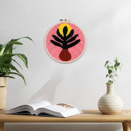 Diy Punch Needle Embroidery Starter Kits For Beginner Leaves Pattern Funny Easy Yarn Painting Arts DIY Needlework Set Sewing Kit - gallery 2