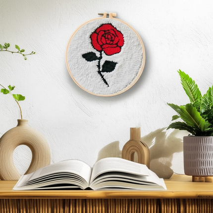 Punch Needle Embroidery Starter Kits Flowers Magic Needle For Embroidery Tool Set Embroidery Fabric Yarn Kit Home Decor - gallery 2