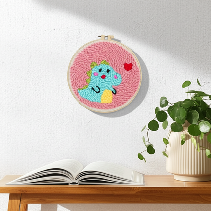 DIY Craft Punch Needle Embroidery Kits Rug for Starter Kits with Stamped Color Pattern Package Yarn and Embroidery Needle Pen - gallery 2