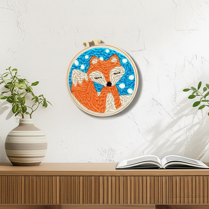 DIY Craft Punch Needle Embroidery Kits Rug for Starter Kits with Stamped Color Pattern Package Yarn and Embroidery Needle Pen - gallery 2