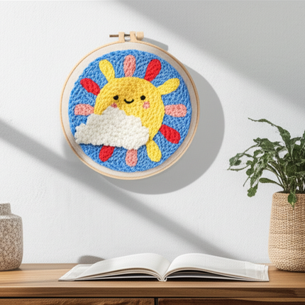 GATYZTORY DIY Craft punch needle embroidery frame animal diy kit Cross stitch set Yarn Sewing accessories Needlework DIY Gift - gallery 2