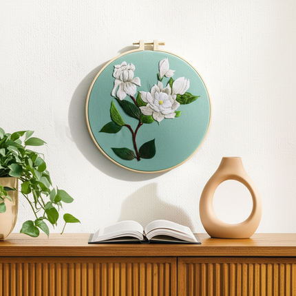 Flower Heart Embroidery Kit for Beginners with Pattern and Instructions Threads and Needles,Needlepoint Kit for Adults - gallery 2