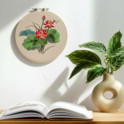Flower Heart Embroidery Kit for Beginners with Pattern and Instructions Threads and Needles,Needlepoint Kit for Adults - gallery 2