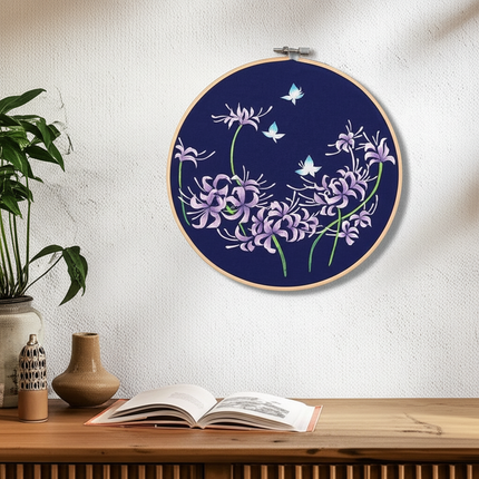 Flower Heart Embroidery Kit for Beginners with Pattern and Instructions Threads and Needles,Needlepoint Kit for Adults - gallery 2