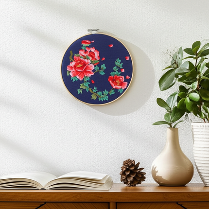 Flower Heart Embroidery Kit for Beginners with Pattern and Instructions Threads and Needles,Needlepoint Kit for Adults - gallery 2
