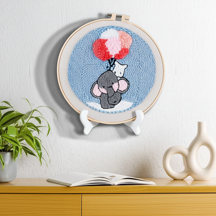 GATYZTORY punch needle embroidery set Cute animals Diy Crafts Sewing kit Embroidered patches Yarn Stitch embroidery and creativ - gallery 2
