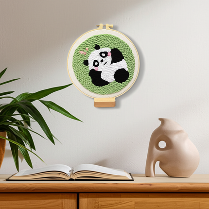 GATYZTORY punch needle embroidery kit for beginners panda Picture For Handiwork Hobby diy kit adult crafts embroidery hoop Gift - gallery 2