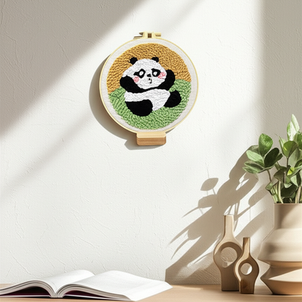 GATYZTORY punch needle embroidery kit for beginners panda Picture For Handiwork Hobby diy kit adult crafts embroidery hoop Gift - gallery 2