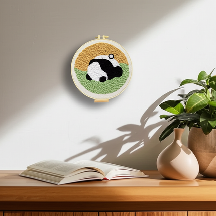 GATYZTORY punch needle embroidery kit for beginners panda Picture For Handiwork Hobby diy kit adult crafts embroidery hoop Gift - gallery 2