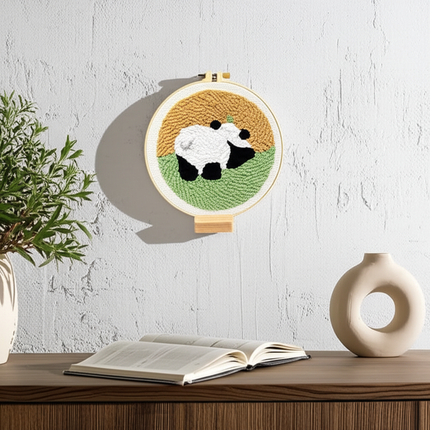 GATYZTORY punch needle embroidery kit for beginners panda Picture For Handiwork Hobby diy kit adult crafts embroidery hoop Gift - gallery 2