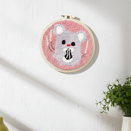 Lovely Yarn Animal Punch Needle Embroidery Kit with Yarn for Beginners DIY Needlework Wool Work Decorative Paintings Home Decor - gallery 2