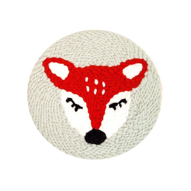 Cute Cartoon Animal Punch Needle Embroidery Kit for Beginners Soft Yarn Needlework Embroidery Set Home Decor