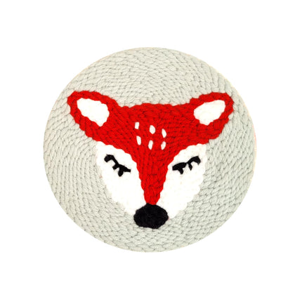 Cute Cartoon Animal Punch Needle Embroidery Kit for Beginners Soft Yarn Needlework Embroidery Set Home Decor
