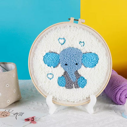 GATYZTORY punch needle embroidery set Cute animals Diy Crafts Sewing kit Embroidered patches Yarn Stitch embroidery and creativ