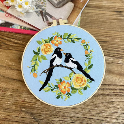 20*20CM Handmade DIY Material Package Living Room Hanging Painting Embroidery Needle and Thread