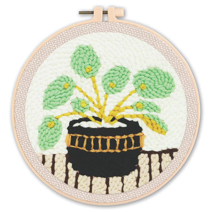 GATYZTORY punch needle embroidery kit for beginners Cross stitch set Easy adult crafts Sewing accessories Hoops Yarn Diy Gift
