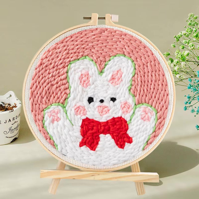 Punch Poke Needle Embroidery Craft Kit Shiba Inu Dog Duck Rainbow Bear Cute Kids Children Funny Easy DIY Play Set For Beginner