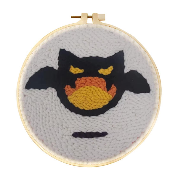 Punch Needle Embroidery Starter Kit Punch Needle Kits Pumpkin Pattern Cross Stitch For Adults Kids Halloween Gift Home Decor