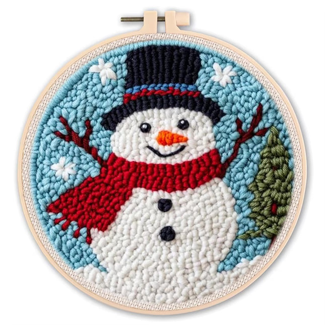 CHENISTORY Diy Punch Needle Embroidery Starter Kits For Beginner Cartoon Cute Animals Poking Embroidery Yarn Painting Arts