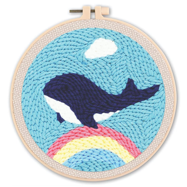 GATYZTORY Punch Needle Embroidery Starter Kit Punch Needle Kits Cartoon Animal Pattern Embroidery Pen For Adults Kids Beginner