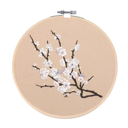 Flower Embroidery Kit for Beginners with Pattern and Instructions Cross Stitch Kits Threads and Needles