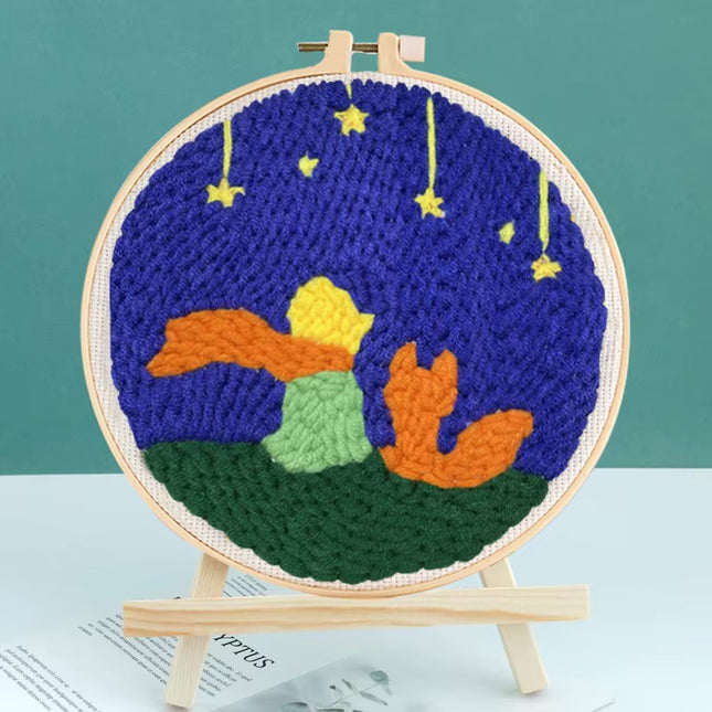 GATYZTORY Landscape Punch Needle Embroidery Kit for Beginners Soft Yarn Painting Arts Needlework Embroidery Set Home Decor