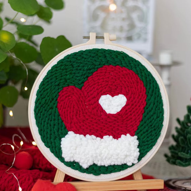 Punch Needle Embroidery Kit Starter Set For Adult Beginner Christmas Xmas Tree Christmas Decorations for Home DIY Craft Kits