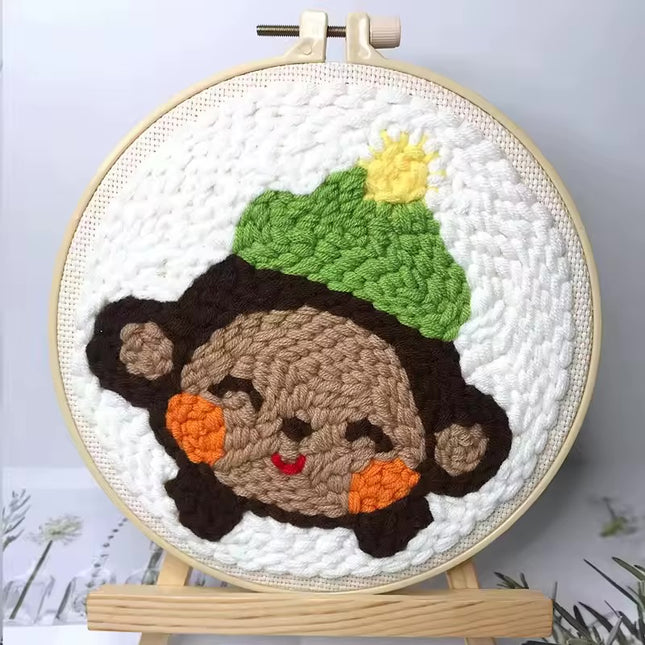 GATYZTORY punch needle embroidery kits Cute Animals Simple Easy for beginners Yarn Sewing accessories adult crafts Diy Set Gift
