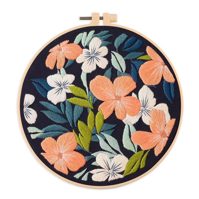 Embroidery Kit for Beginners and Embroidery Enthusiasts - Includes Floral Landscape with Thread Needles