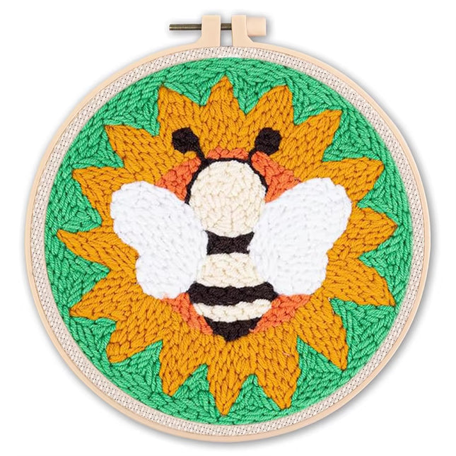 DIY Punch Needle Embroidery Kit For Beginner Craft Punch Needle Set Rug for Starter Kits Floral Pattern Tools For Knitting