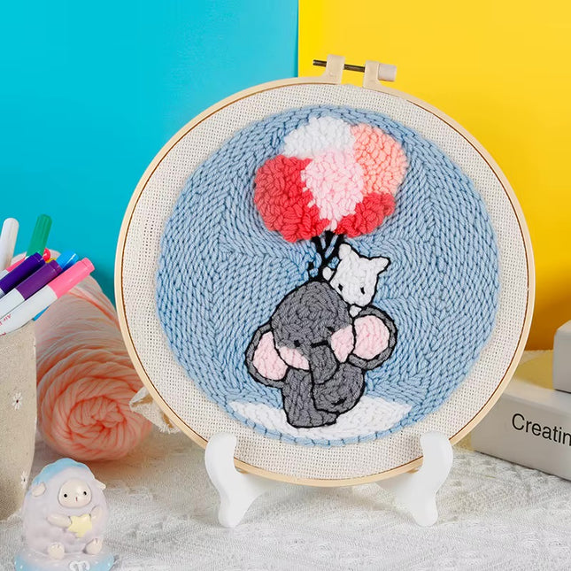 Punch Poke Needle Embroidery Kit Christmas Cute Kids Children Funny Easy DIY Play Craft Set For Beginner Home Decor Santa Gift