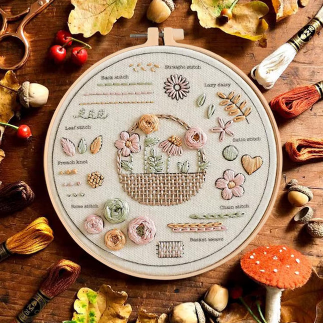 Animal Landscape Stitching Sewing Kit Included Hand Embroidery Kit For Adults Embroidery Kit Accessories & Hoop Gift
