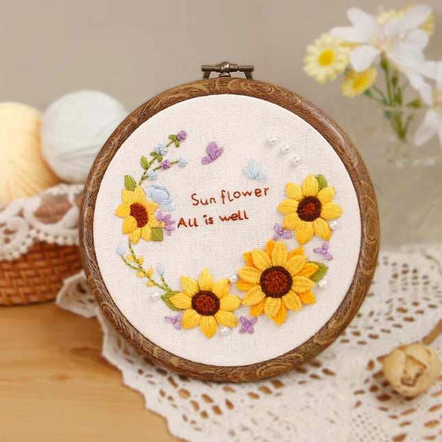 Handmade Embroidery DIY Material Kit Easy to Make Dream Rose Photo Frame Home Decoration Creative Gift