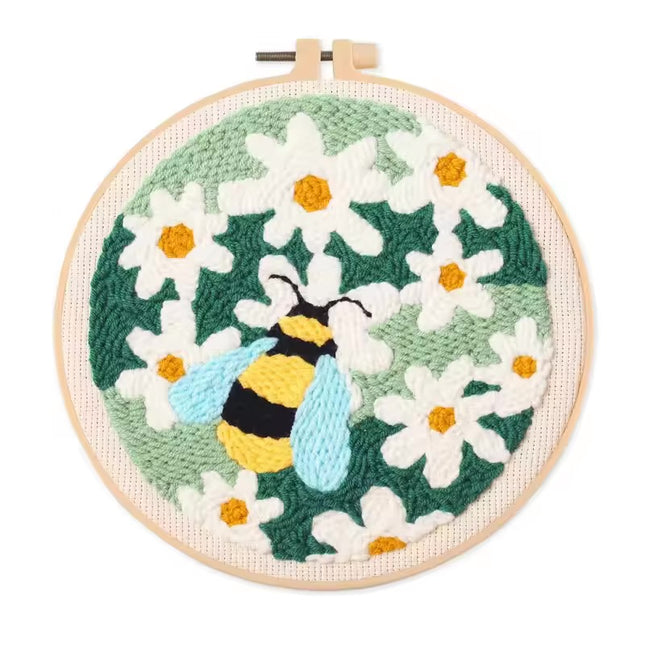 Diy Punch Needle Embroidery Starter Kits Animal Pattern Sewing Kit Funny Easy Yarn Painting Arts DIY Needlework Set For Beginner