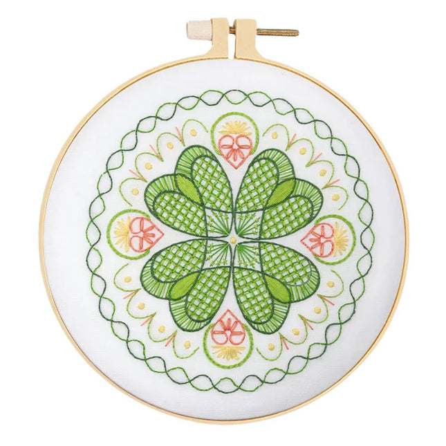 1pc DIY Embroidery Supplies Tree Bird Plant Flower Full Set Hoop Needle Arts And Craft Landscape Scenery Handmade Gift