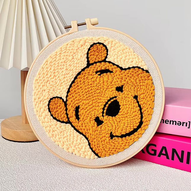 Punch Needle Embroidery Starter Kit Punch Needle Kits Cartoon Pattern Embroidery Pen For Adults Kids Beginner Gift Home Decor