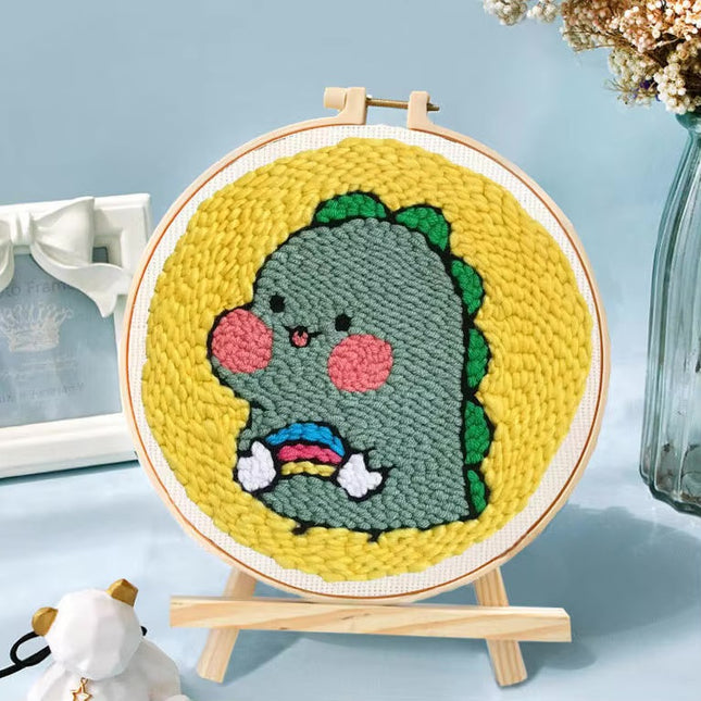 Punch Poke Needle Embroidery Craft Kit Shiba Inu Dog Duck Rainbow Bear Cute Kids Children Funny Easy DIY Play Set For Beginner