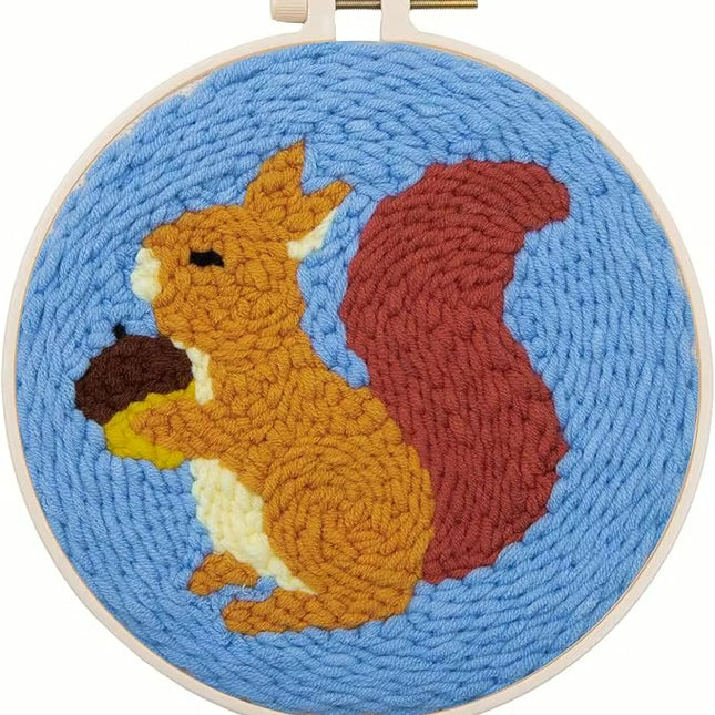 GATYZTORY punch needle embroidery kits Cute Animals Simple Easy for beginners Yarn Sewing accessories adult crafts Diy Set Gift