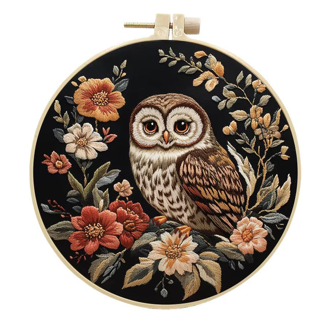 Owl Embroidery Kit for Adult Cross Stitch Kits for Hand with Animal Patterns and Instructions DIY with Threads and Needles