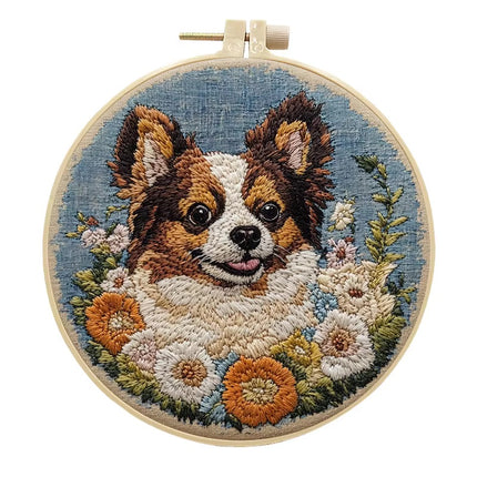 Dog Embroidery Kits DIY Cross Stitch Starter Craft Kits for Adults Embroidery Cloth with Pattern, Needles Instruction Threads