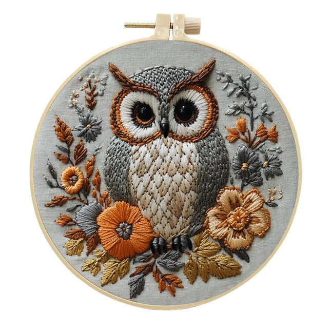Owl Embroidery Kit for Adult Cross Stitch Kits for Hand with Animal Patterns and Instructions DIY with Threads and Needles