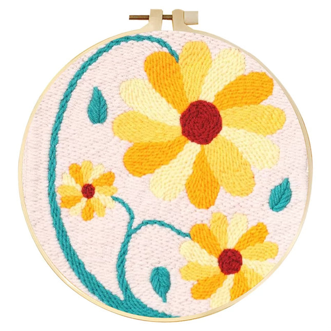 punch needle embroidery Flower Sewing Accessories Embroidery Punch Needle Kit Sewing Diy Embroidery Poke Handmade Diy Set