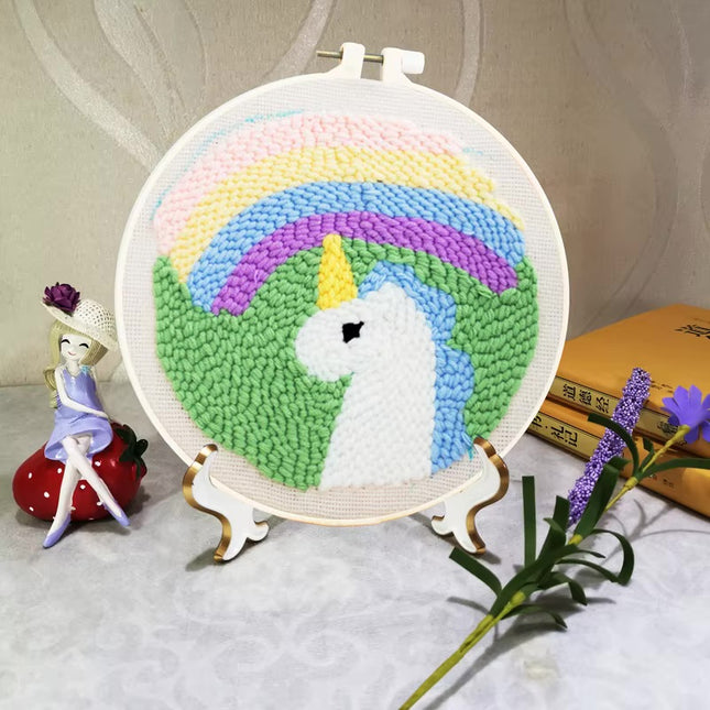 GATYZTORY embroidery punch needle starter kit animal Art and crafts with needles Embroidery frame Cross stitch kits Sewing Gifts