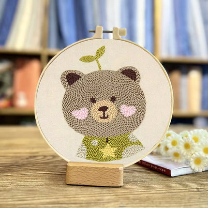 Magic Needle For Embroidery Set Panda Dinosaur Punch Needle Kits for Adults Beginner Whale Theme Sewing Needles Tool DIY Craft