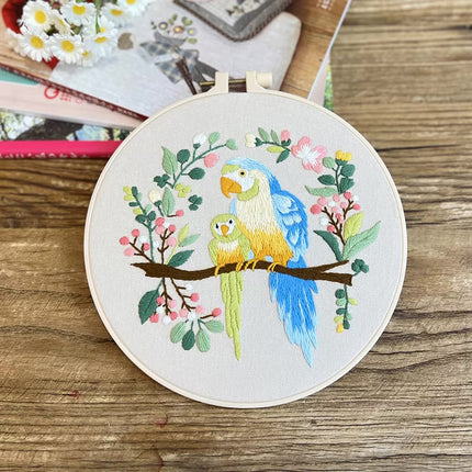 20*20CM Handmade DIY Material Package Living Room Hanging Painting Embroidery Needle and Thread