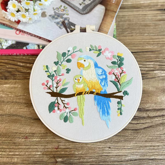 20*20CM Handmade DIY Material Package Living Room Hanging Painting Embroidery Needle and Thread