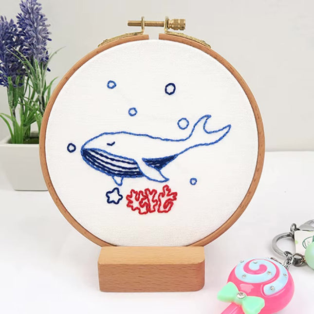 Embroidery Kit for Beginners 8-15 Embroidery Patterns Fabric Needles Floss Cross Stitch Sets Kids Needlepoint Cross Stitching