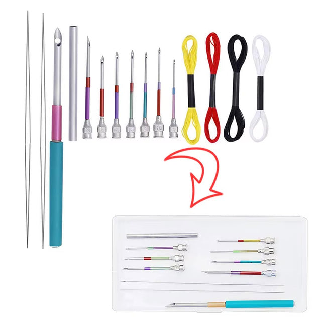 Felting Punch Needles Punch Needle Kit Embroidery Stitching Poking Cross Stitch Tool Crochet Knitting Needle Thread