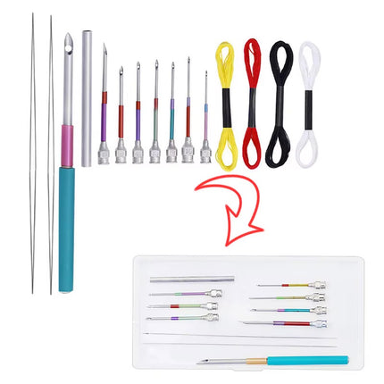 Felting Punch Needles Punch Needle Kit Embroidery Stitching Poking Cross Stitch Tool Crochet Knitting Needle Thread
